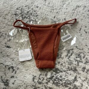 Monday Swimwear Clay Crinkle Bikini Bottom S NWT